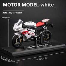 1:12 比例摩托车模型，川崎 H2R 黑色，铃木 GSX R1000 黑/蓝色，黑色合金摩托车模型玩具，可直立，方向盘可转动，后轮减震功能，逼真的摩托车装饰收藏玩具礼品 - 黑色 - 查看 9