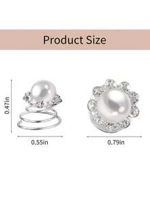 30/40/60pcs Set Rhinestone & Crystal Twist Hair Clips, Includes Rhinestone, Pearl, Flower Hair Clips, Suitable For Wedding, Bride, Prom, Party And Special Occasions (Rhinestone & Pearl & Flower), Hair Clips, Hair Claws, Hair Pins, Hair Clips, Head Accessories, Hair Accessories For Women, Hair Slide, Hair Barrettes,Festival,Birthday - Multicolor - View 2