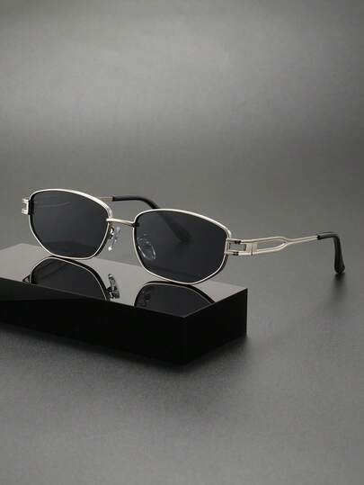 1 pieza Gafas de moda retro para hombres, versátiles para uso diario, fiestas, estilo callejero, esencial de verano, casual, negocios, citas, al aire libre, Y2K