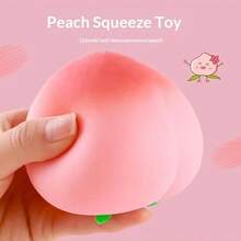 Creative Stress Relief Realistic Peach Squeeze Toy, Slow Rebound Stress Relief Gadget, Emotion Soothing Gift For Birthday, Christmas, Holiday - Multicolor - View 6