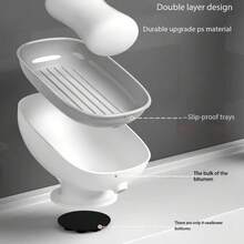 1 Piece Luxury Oval Soap Dish - Wall-Mounted Non-Hole Household Soap Dish, Convenient Draining, Detachable Soap Tray, Suitable For Bathroom And Washbasin - 多色1個 - 查看 10