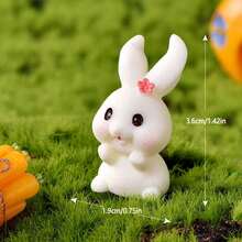 Cute Mini Rabbit Car Decor, Can Be Placed On Car Dashboard And Windowsill, Personalized Car Plush Doll - Rabbit - View 4