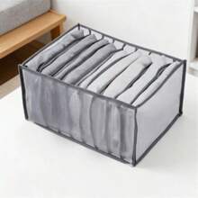 1pc 7/11 Drawer Style Underwear Storage Box, Foldable Sock Organizer Box With 7/11 Drawer Dividers, Suitable For Home, Dorm And Bedroom Storage, Bedroom Decor - Multicolor - View 12