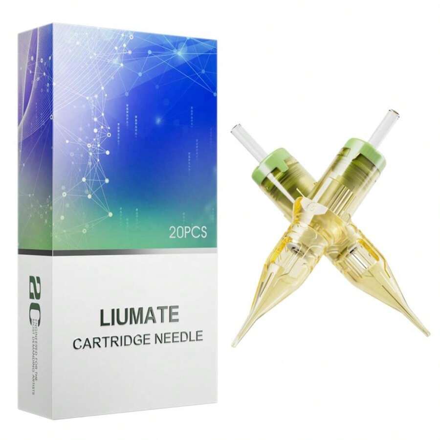 Tattoo Cartridge Needles, LIUMATE 5RL Tattoo Needles 20Pcs Standard Disposable Needle Cartridges Round Liner With Membrane For Rotary Tattoo Machine Pen Gun(1205RL) - ColorA - 查看 1