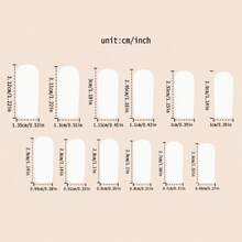 24 Pieces, Super Long Water Pipe Nail Powder Butterfly Pearl Love Fake Nail Burst Hollow Star Nail Patch - Hình ảnh - Xem 5