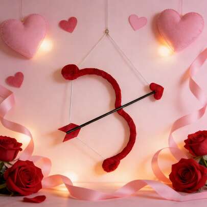 1 Set Romantic Cupid Angel Costume Accessories, Perfect For Female Cupid Role Play, Exquisite Quality, Suitable For Danielle Valentine, My Bloody Valentine, Blue Valentine, Reckless Veronica Valentine's Day Decor, Romantic Decor, Special Night, Anniversary Decor, Valentine's Day Party Supplies, Valentine's Day Costume Accessories, Unisex Valentine's Day Singles Party Costume Props, Valentine's Day Gift