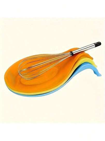 1pc/3pcs Set Spoon Holder, Easy To Clean Insulated Spoon Rest, Kitchen Supplies, Ideal Gift For Elders