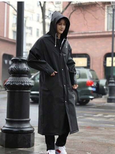High Quality Raincoat, Fashion Raincoat, Thickened Raincoat, Full Body Raincoat, Waterproof Windproof Men's Raincoat, Rain Poncho, Multi-Functional Raincoat, Outdoor Activity Rain Gear, Cycling Travel Hiking Raincoat, Thickened Size Raincoat, Black Raincoat, Adult Travel Fashion Raincoat, Outdoor Thickened Rain Poncho, Rain Gear