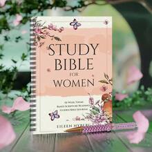 1 Floral Spiral Notebook - Women's Bible Study, 52 Weeks Themes, Christian Diary, Per Page, Suitable For Scripture Study And Prayer Record; Elegant Pink Religious Gift, Suitable For Church Friends, Family, Colleagues, Spiritual Record Keepers, Floral Decorative Art Cover Design, High-Quality Printing, Durable Paper, Premium Binding, Faith Gift - 1個 - 查看 2