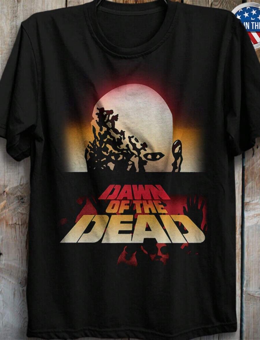 Dawn Of The Dead American Action Horror Film TShirt Zombies George Romero - màu đen - Xem 1