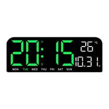 Minimalist Design Multi-Functional Large Screen LED Clock, Can Be Hung Or Placed - Multicolor - View 13