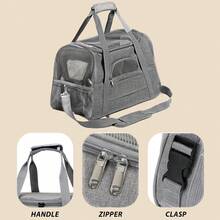 1pc Foldable Oxford Cloth Multi-Function Pet Carrier Bag, Breathable Pet Backpack Suitable For Small Pets Outdoor Use In All Seasons - Multicolor - View 5