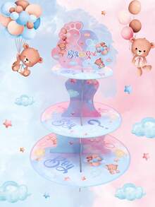 1 Bộ Giá đỡ bánh cupcake hình gấu bông màu hồng và xanh dương, Giá đựng bánh cupcake, Tháp bánh cupcake cho tiệc mừng em bé, Trang trí trung tâm bàn tiệc sinh nhật, Đồ dùng cho tiệc tiết lộ giới tính, Bé trai hay bé gái, Trang trí bánh DIY sáng tạo, Trưng bày món tráng miệng, Trang trí tiệc mừng em bé, Đồ dùng cho tiệc bé trai và bé gái, Quà tặng cho tiệc bé trai và bé gái, Trang trí tiệc sinh nhật lần thứ nhất - xanh hồng - Xem 7