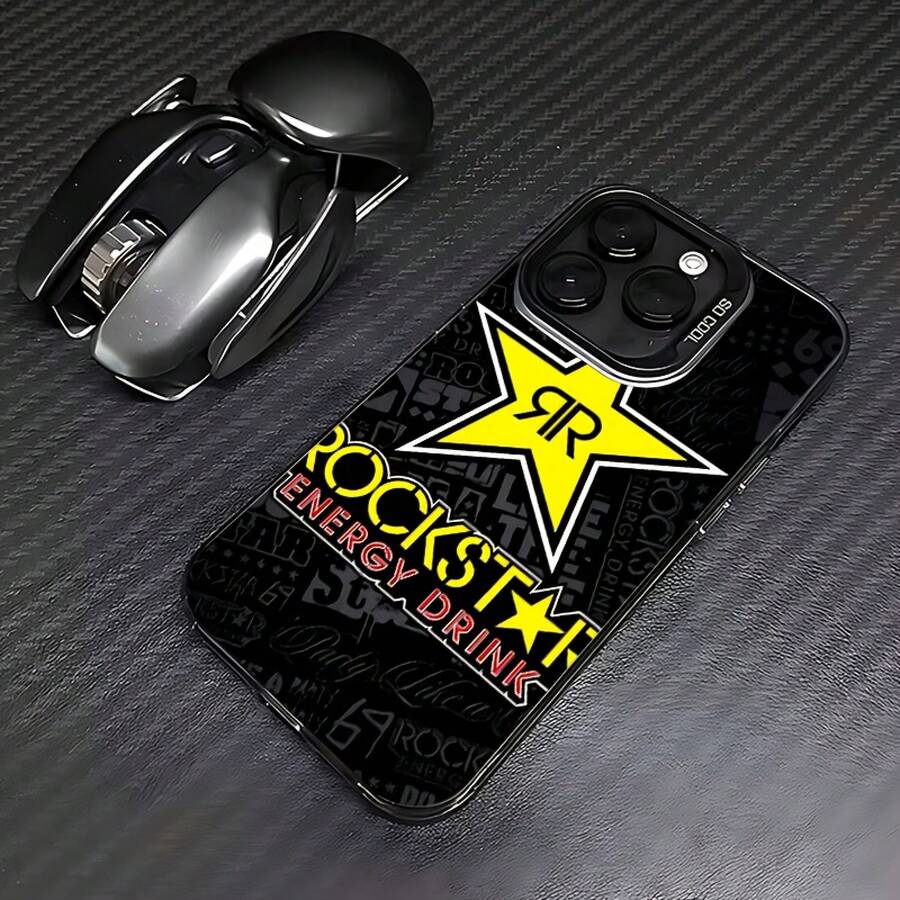Funda para Teléfono: Funda Rockstar Energy Drink - Compatible con iPhone 17, 16e, 16, 15, 14,..., 12/11 Mini Pro Max Air X...XSMAX 8 Plus 7 (Cubierta Mate Anticaídas), Accesorio Móvil, Funda Moderna, Material Duradero, Textura Suave, Usuarios Casuales - Color 1 - Ver 1