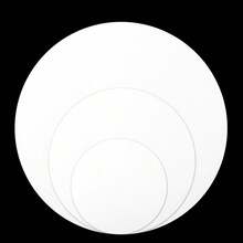 opeth 1个280克棉质帆布3D木质方形画框，适用于油画、丙烯画，白色画框，白色木质棉质帆布画框，密度板圆形画框 - 白色 - 查看 6