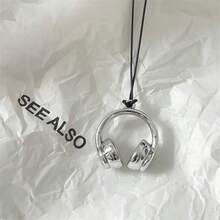 Realistic Fun 3D Headphone Sweater Chain Necklace, Cute Minimalist Sweet & Cool Adjustable Outfit Accessory, Perfect Gift, Birthday Gift, Ideal Gift, Surprise Gift, Holiday Gift, Seasonal Gift, Gift - Multicolor - View 7