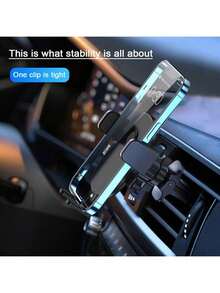 1pc Car Dashboard Phone Holder, New Suction Cup Style, Compact & Convenient, Gravity Stable Dashboard Navigation Holder - Air Outlet - View 5