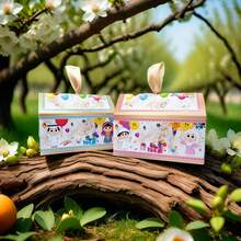 2pcs/6pcs/12pcs Eid Mubarak Candy Gift Boxes, Cute Ramadan Decorative Balloons, Mini Houses, Ribbons, Marble Pattern, Creative Party Favor Boxes, Reusable Candy Boxes, Snack Containers, Small Gift Boxes For Friends And Classmates - Multicolor - View 1