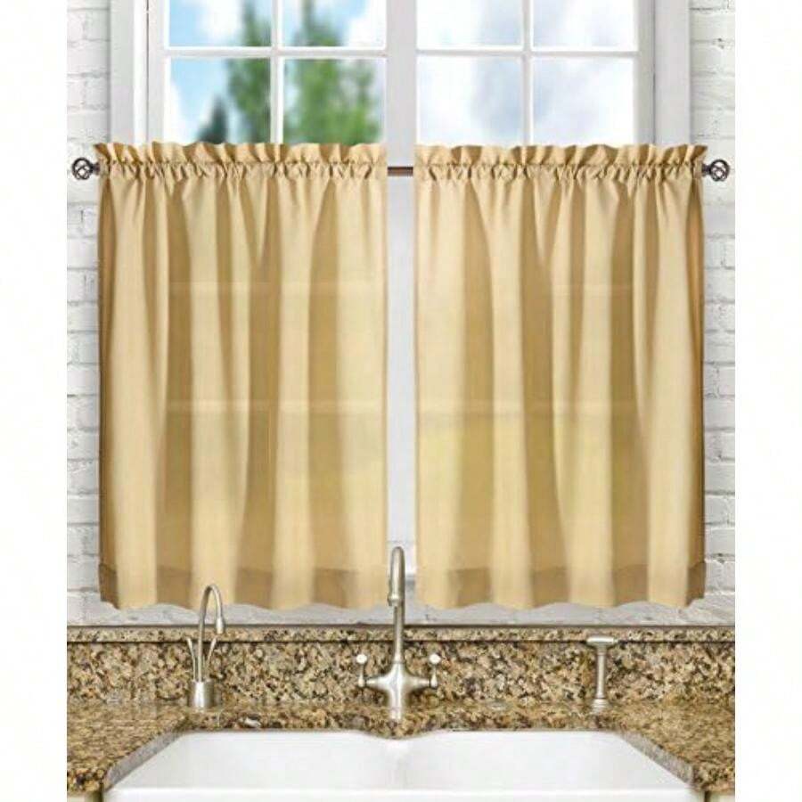 Ellis Curtain Stacey Balloon Cenefa, 56 x 30 Tiers, , 1 uds. por Paquete(71.1An x 91.4Al cm (1 Paneles) Almond) - Multicolor - Ver 1