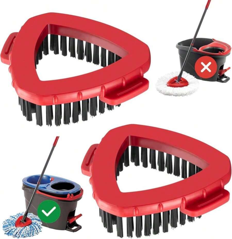 Spin Mop Replace Head Base Scrub Brush Head Replacement For O Ceda RinseClean 2 Tank System (2 Pack) - ColorA - 查看 1