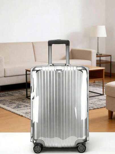 Luggage Protection Cover, Non Removable Zipper Style Travel Suitcase, Luggage Handle, Dust Cover, Non Removable Transparent PVC Leather Box Cover,Storage Orangizer,Travel Essential
