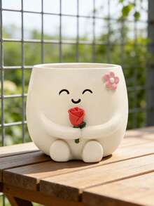 1 Peça Vaso de Plantas Suculentas Fofo e Cartoon, Vasos de Flores para Plantas Internas - Perfeito para Decoração Doméstica, Escrivaninha de Escritório e Presente. Adicione esses vasos de plantas adoráveis ao seu espaço, para amantes de suculentas e entusiastas de decoração doméstica (Sem furos na parte inferior; faça os seus próprios se necessário.) - Multicolorido - Visão 11