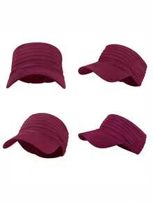 Boné esportivo de secagem rápida com viseira, unissex, ideal para corrida ao ar livre, férias na praia, estilo boné de beisebol, chapéu estiloso com proteção solar para adultos, primavera/verão/outono. - Chapéu vazio - Ver 6