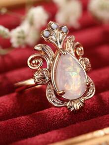 1pc Elegant Cubic Zirconia Ring, Women's Style, Suitable For Wedding, Engagement, Anniversary, Party, Valentine's Day And Other Occasions - 1# - View 5