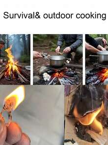 50pcs Ultimate Windproof Fuel, Specially Designed For Adventurers! Odorless And Smokeless Burning - Essential Tool For Rescue, Hiking, Fireplace, Mountaineering, Camping And Emergency Survival Fire Starters, 20pcs, Men's Gift, Men's Gift Ideas, Travel Essentials, Winter, Fun Gift, Men's Gadgets - One Size - View 4