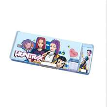 1个卡通KPOP文件盒，魔法少女组合文具盒，大容量双面磁扣带卷笔刀，卡通学生多功能铅笔盒 - 彩色 - 查看 9