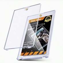 10pcs Acrylic Magnetic Card Display Boxes, Super Protective 35PT Trading Card Holder, Suitable For Baseball, Football, Sports Cards, Scratch-Resistant, Easy Assembly Storage Solution, Football Card Box, Graded Card Holder, Game Card Box, LPS Figurines, Acrylic Card Holder - Multicolor - View 3