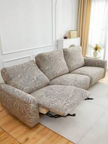 一套4/6/8件几何图案躺椅/沙发套，躺椅/沙发套，印花躺椅套，弹力沙发套，适用于客厅、办公室、家居装饰 - 棕色 - 查看 8