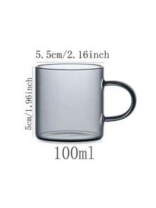 6pcs/Set Mini Chinese Style Glass Tea Cups - Heat Resistant Borosilicate Glass, Reusable Round Coffee Cups, Dishwasher , Reusable - Black - View 11