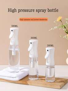 1个高压喷雾瓶，连续喷雾瓶，适用于头发，连续超细喷雾器 - 可用于美发、清洁、沙龙、植物、精油和香水 - 白色（200/300/500毫升），圣诞节假日礼物，家居浴室装饰，夏季 - 白色 - 查看 1