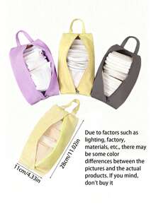 1 pieza Bolsa portátil para pañales de bebé, bolsa de almacenamiento de pañales, bolsa organizadora de pañales conveniente para pañales/toallitas, ropa de bebé, pañales, almacenamiento de toallitas - Multicolor - Ver 2