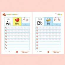 32-Page Children's ABC Letter Tracing Workbook, Learn English Alphabet, Comes With Writing Stationery Gift: 2 Pencils, 1 Random Color Pencil Grip, A-Z Letter Practice, Suitable For Preschool And Kindergarten, Fun Early Learning Writing Exercise Book, Great Gift And Practical English Writing Practice Notebook, Ideal For Back To School Season - Red - View 2