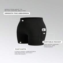 Women's Seamless Knit Sports Leggings - High-Waisted, Comfortable, And Flexible For Active Lifestyles - màu đen - Xem 4