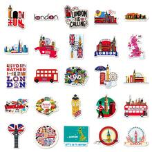 50 PCs Handmade Funny Cute Great Britain Waterproof Stickers DIY For Phones Laptop Skateboard Creative Graffiti Car Motor Sticker