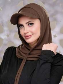 2 chiếc mũ trùm đầu nữ màu trơn - Băng đô thể thao đa năng có dây rút và vành chun, thoải mái, thoáng khí, phụ kiện đội đầu thể thao đa chức năng, khăn quàng cổ đơn giản và thời trang, mũ trùm đầu và vành chun. - Nhiều màu - Xem 10