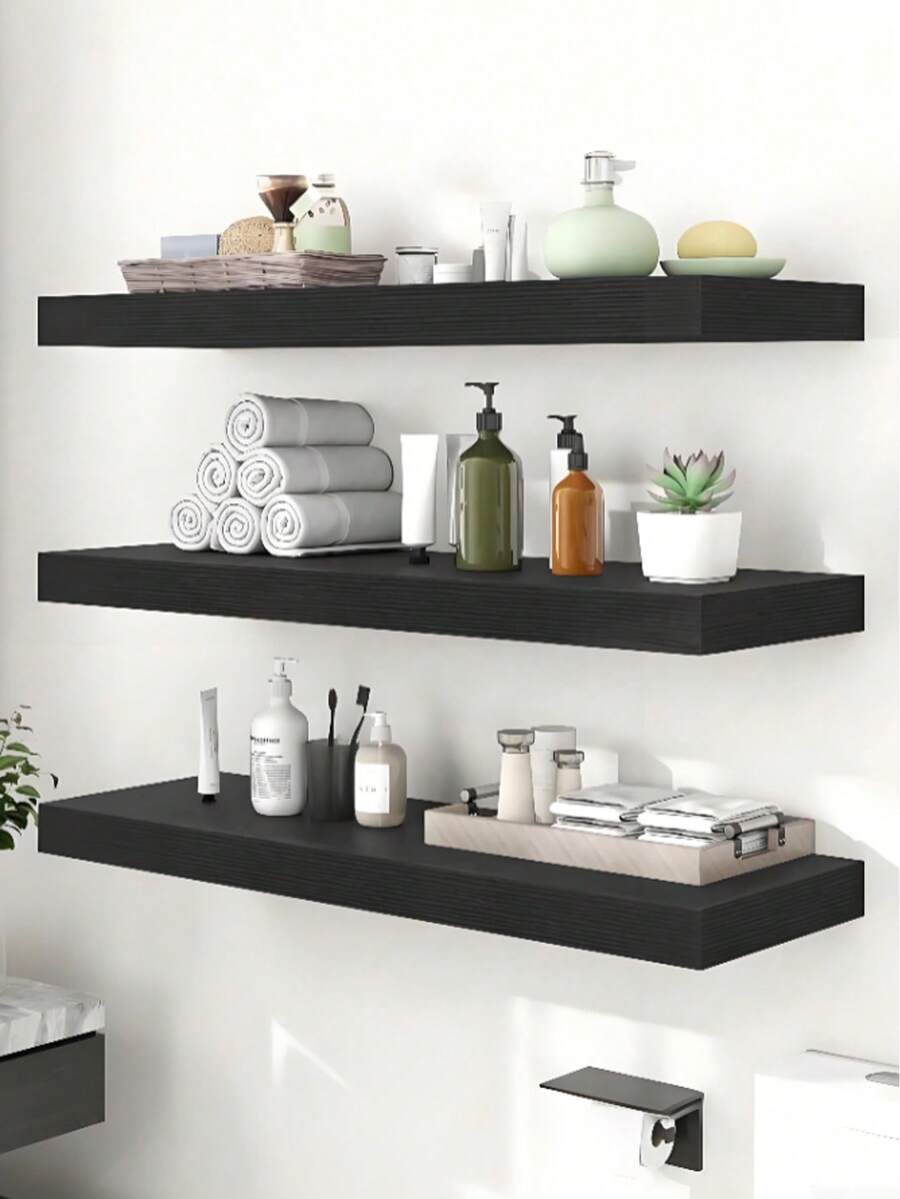 1 chiếc (kèm phụ kiện) Kệ treo tường, không cần khoan, kệ nổi treo tường cho phòng ngủ, phòng học, phòng khách, phòng tắm, nhà bếp, giá để đồ trang trí treo tường, kệ sách. - Nhiều màu - Xem 1