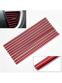 1/10 piezas Moldura decorativa en forma de U de 20 cm, adecuada para rejilla de aire acondicionado de coche, protector de borde de puerta y esquina de estilo de coche