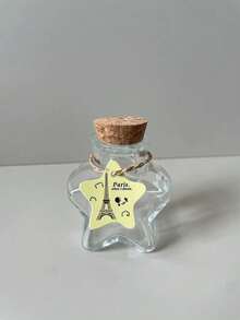 1pc Lucky Star Wishing Bottle With Wooden Cap, Glass Bottle Drifting Bottle, Holiday Gift, Origami Stars, Pentagram Storage Wish Bottle - Multicolor - View 17