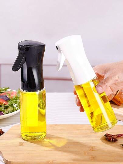 半瓶橄榄油喷雾瓶，烹饪必备，也可用于酱油、醋、调味料，适用于露营、烧烤、烘焙、烹饪、沙拉等，烹饪油喷雾瓶，健身沙拉烧烤喷雾油瓶，醋瓶，返校必备