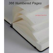 Thick Bullet Notebook With 366 Numbered Pages, A5 Dotted Journal For Writing With 100GSM Dot Grid Paper, Hardcover Leather Notebooks For Women Men School Note Taking Office Work Diary, 5.7"X8.3" Brown - 棕色 - 查看 3