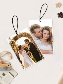 1-4 buc Pandantiv acrilic personalizat - Decorațiune personalizată pentru oglinda retrovizoare auto cu fotografie, Ornament acrilic dreptunghiular suspendat cu frânghie neagră, Decor auto interior și exterior, Cadou acrilic colorat de înaltă calitate pentru cupluri, Perfect pentru iubit, iubită, îndrăgostiți, familie, prieteni, Ideal pentru Ziua Îndrăgostiților, Zi de naștere, Aniversare, Logodnă, Comemorare nuntă - Multicolor - Vizualizare 4