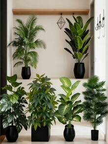 6 件套 - 大型人造绿色植物，72 片大叶子，松散尾棕榈树套装 - 现代婚礼花园装饰，免维护常绿财富树人造植物，常绿植物，类似常绿盆栽，北欧风格庭院人造树，适合节日装饰（周年纪念日、情人节、母亲节、圣帕特里克节、复活节）、家居装饰、房间装饰、卧室装饰、客厅装饰、婚礼装饰。 - 彩色 - 查看 8