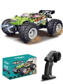1pc 1:18 Scale Remote Control Car, All-Terrain RC Truck For Boys, High Speed 20km/H Off-Road RC Truck With LED Lights, Rechargeable All-Terrain Monster Truck, 2.4GHz Wireless, Speed Friendly, , Suitable As Birthday, Halloween, Easter, Christmas Gift For Children Ages 3-12+ And Adult Men - Multicolor - View 8