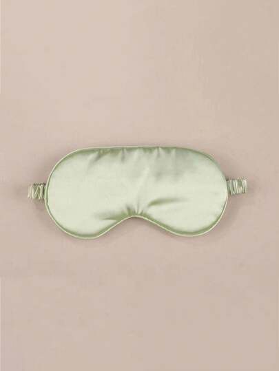 1pc/2pcs/3pcs/5pcs/10pcs Grass Green Blackout Sleep Eye Mask Imitates Silk Ice Feeling, Comfortable Relaxation, Fatigue, Nap, Rest And Sleep