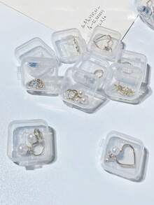 20个透明首饰/耳塞收纳盒，性别揭晓派对用品，生日、婚礼、派对的完美礼物，送给同事、朋友和家人的理想之选，返校必备
