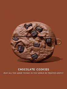 1个可爱巧克力饼干造型蓝牙耳机保护套，兼容 1/2/3/4/Pro/Pro2（耳机套+挂钩） - 彩色 - 查看 7